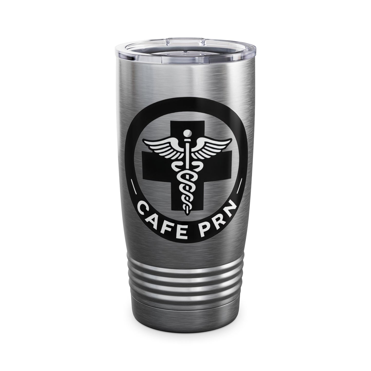 Health Professional Travel Mug, Nurse Gift, Medical Tumbler, Café PRN Coffee Cup, 20oz Ringneck Tumbler