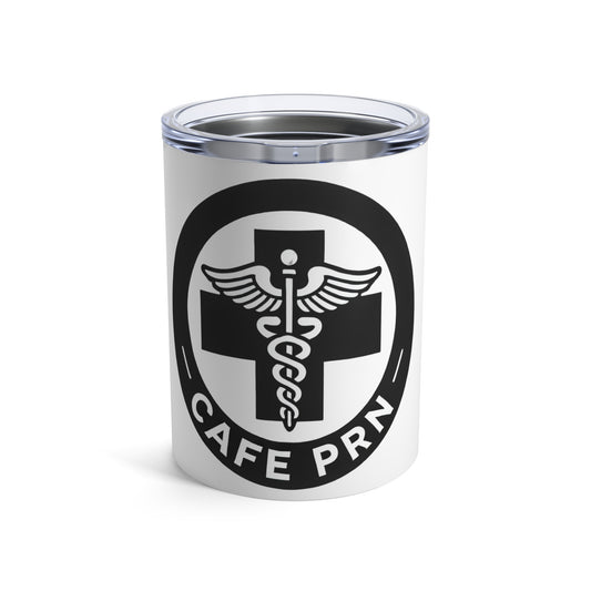 Café PRN Tumbler 10oz - Personalized Medical Gifts, Nursing Accessories, Nurse Patient Mug, Healthcare Appreciation