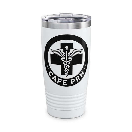 Health Professional Travel Mug, Nurse Gift, Medical Tumbler, Café PRN Coffee Cup, 20oz Ringneck Tumbler